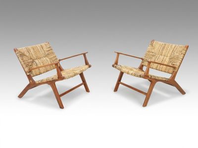 une paire de fauteuils danois du milieu du siècle dernier