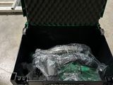 a black case that has a bunch of items inside of it