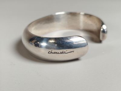 silver plated ring with engraved inscription on the side