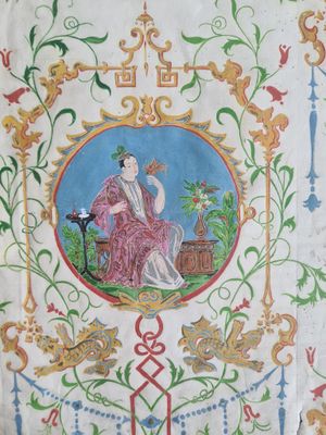 une image d'un tableau représentant une femme assise sur une chaise