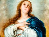 an image of a painting of a woman with a halo on her head