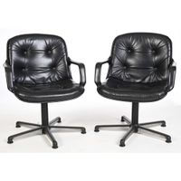 COMFORTO. Charles POLLOCK. PAIRE DE FAUTEUILS à assise tourn… (photo 2)