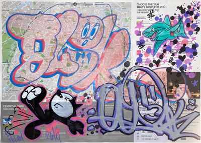 une photo montrant des graffitis sur le mur d'un immeuble