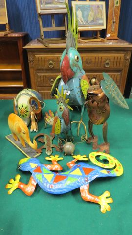 Lot de statuettes animalières en métal 