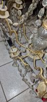 Lustre à pampilles et laiton doré à 8 lumières (deux bras ac… (photo 4)