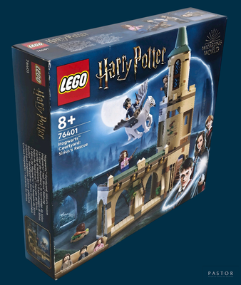 une boîte de Lego « Harry Potter » représentant le château de Poudlard