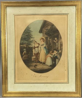 Réunion de six estampes encadrées comprenant : -The Morning … - Photo 1