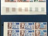 two pages of stamps with a picture of a man and a woman on them
