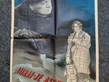une vieille affiche française représentant un homme et une femme portant un haut-de-forme