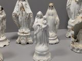 seven figurines of jesus, mary, joseph, and joseph