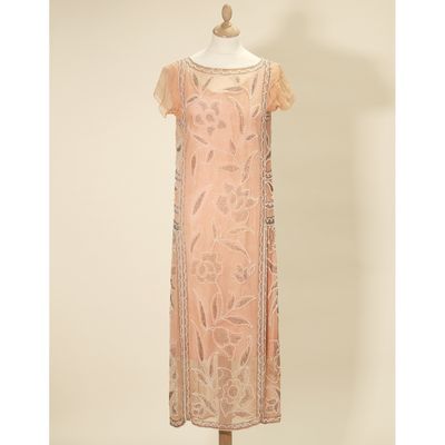 Attribuée à Jean PATOU (1887-1936), Robe du soir mi-longue e…