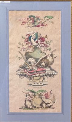 photo encadrée représentant un chat et un oiseau posés sur une table