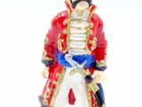 a figurine of a man in a red uniform