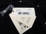 a black jacket with a barcode on it and some tags on it