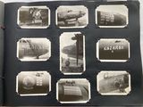 a black and white photo of a book with pictures of airplanes