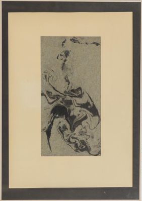 S.T. ERCAN. Composition abstraite. Encre de Chine sur papier…