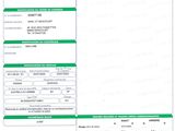 a close up of a document with a barcode on it