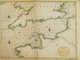 an old map of asia and the pacific with the names of countries