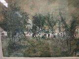 a picture of a painting on display in a glass case