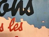 a poster with a map of the country of france on it