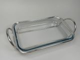 an image of a glass baking dish on a white surface