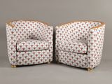 pair of art deco lounge chairs
