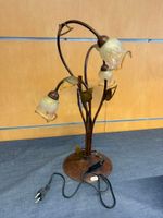 Une lampe moderne , 3 feux, métal patiné et verre, 50 cm (photo 4)