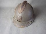 a helmet that is sitting on a table