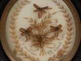 a picture of a plate with a picture of birds on it
