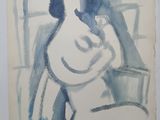 an image of a painting of a woman sitting in front of a window
