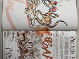 a newspaper with a cartoon character on it