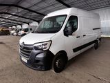 a picture of a white van parked in a garage