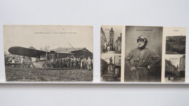 Felletin Lot de 2cpa : Aviateur Hanouille sur Monoplan (Très rare...