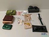 many items that are sitting on a white table
