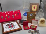 many items that are on display on the table