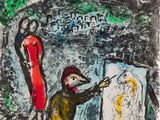 une image représentant un dessin d'une femme et d'un homme en robe rouge
