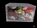 a clear box with a picture of a plant inside of it