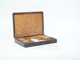 a suitcase that has a lot of compartments inside of it