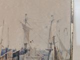 a picture of a painting of a ship in the water
