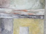 an image of a painting of a room with a door and a window