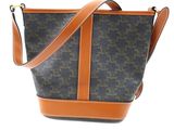 louis vuitton monogram canvas and leather bucket bag