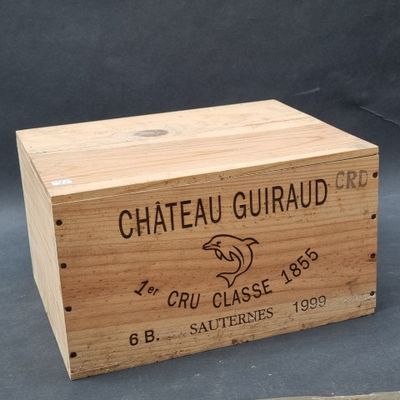 a wooden box that has a logo on it