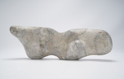 an image of a stone sculpture on a white surface