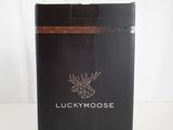 a close up of a black box with a logo on it