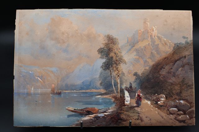 Thomas Charles LEESON ROWBOTHAM (1823-1875) « Ruine au bord d’un ...