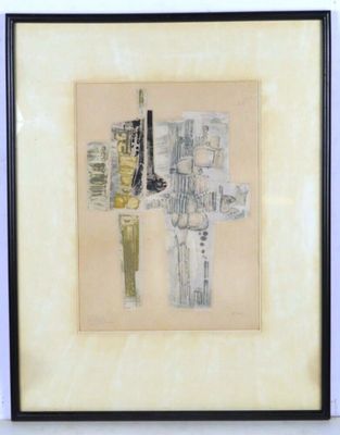 René MELS (1909-1977). "Composition", lithographie sur papie…