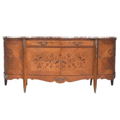 an image of a wooden cabinet with a marble top