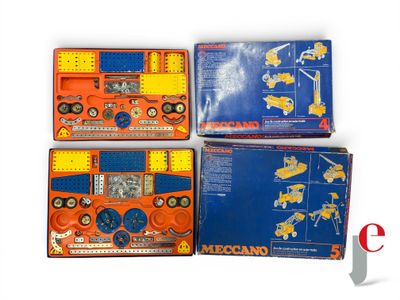 MECCANO Lot de deux boites de jeu de construction en metal, …