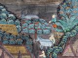 a picture of a painting on the wall of a building