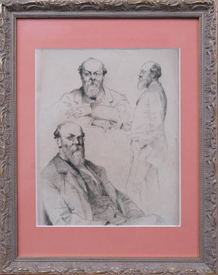 une image représentant trois hommes assis sur une chaise